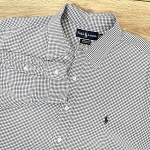 Ralph Lauren Men's Yarmouth Blue Plaid Button DownDress‎ Shirt Size 17 1/2 34/35